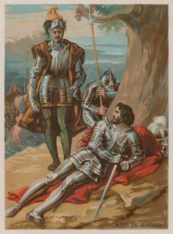 وفاة Chevalier de Bayard بواسطة المدرسة الفرنسية
