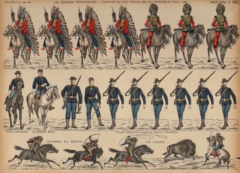 The Ghost Dance, uprising of the Lakota Sioux بواسطة المدرسة الفرنسية