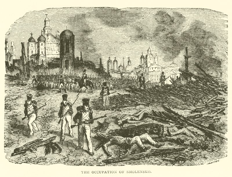 The Occupation of Smolensko (engraving) بواسطة المدرسة الفرنسية