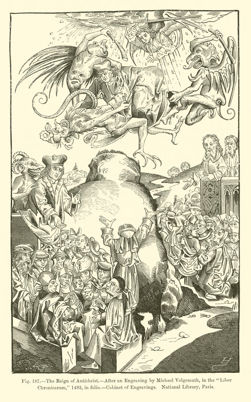 The Reign of Antichrist (engraving) بواسطة المدرسة الفرنسية