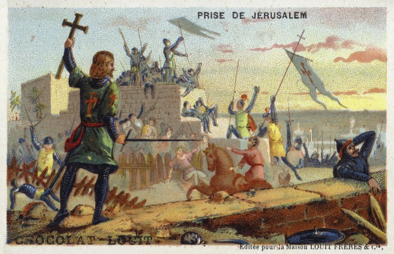 الاستيلاء على القدس ، الحملة الصليبية الأولى ، 1099 بواسطة المدرسة الفرنسية