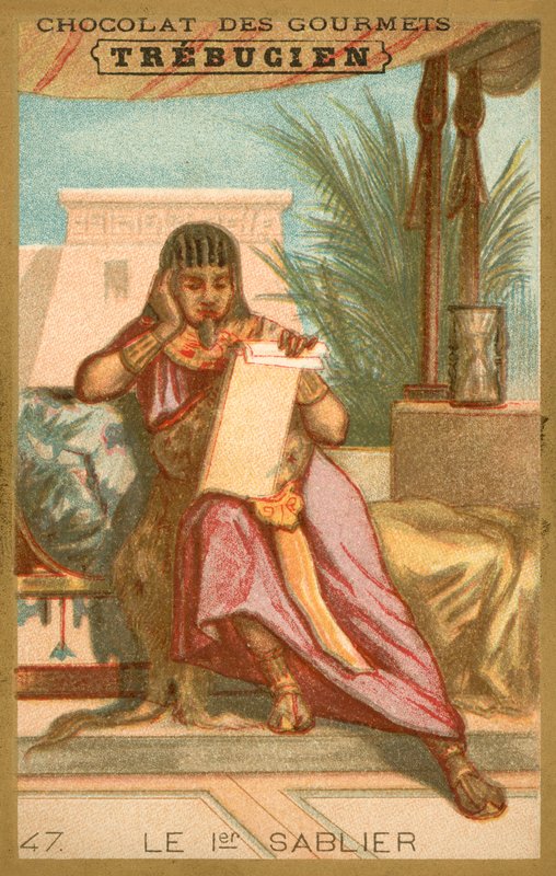 The first hourglass (chromolitho) بواسطة المدرسة الفرنسية