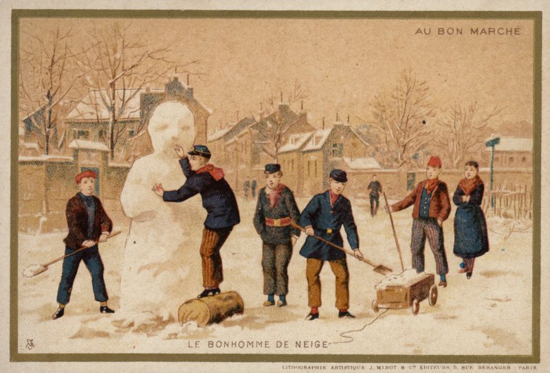 The snowman (chromolitho) بواسطة المدرسة الفرنسية