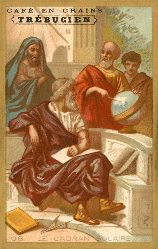 The sundial (chromolitho) بواسطة المدرسة الفرنسية