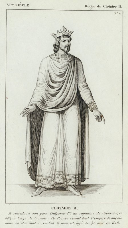 VI Siecle ، Regne de Clotaire II ، Clotaire II (نقش) بواسطة المدرسة الفرنسية