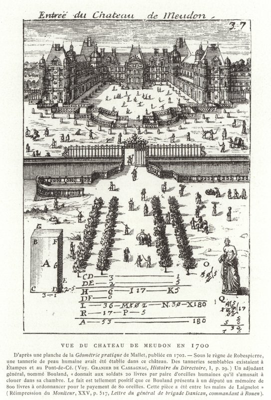 منظر لقصر Meudon عام 1700 بواسطة المدرسة الفرنسية