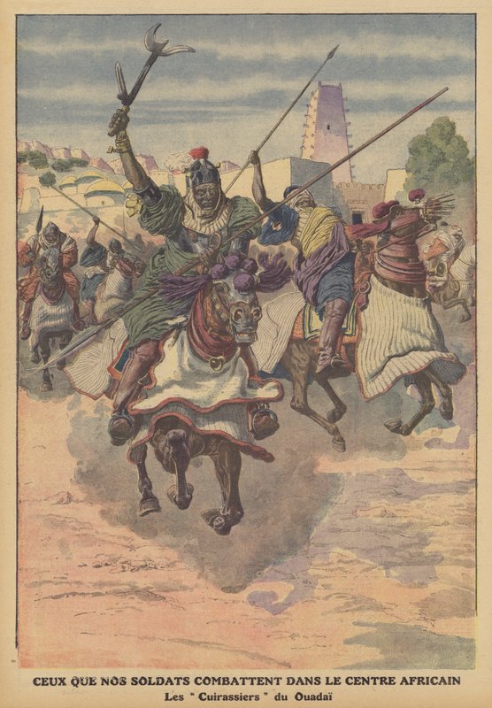 Wadai الفرسان في وسط أفريقيا (اللون الليثو) بواسطة المدرسة الفرنسية