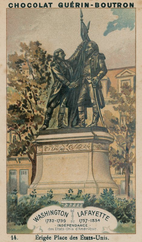 واشنطن ، 1732-1799 ، لافاييت ، 1757-1834 ، الاستقلال ، من الولايات المتحدة الأمريكية ، مكان إيريغي من الولايات المتحدة بواسطة المدرسة الفرنسية