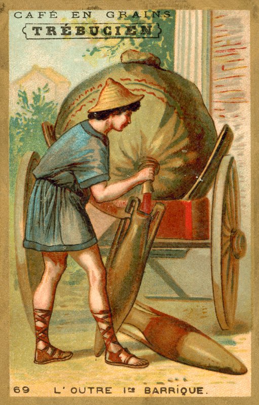 Wineskin - البرميل الأول (chromolitho) بواسطة المدرسة الفرنسية