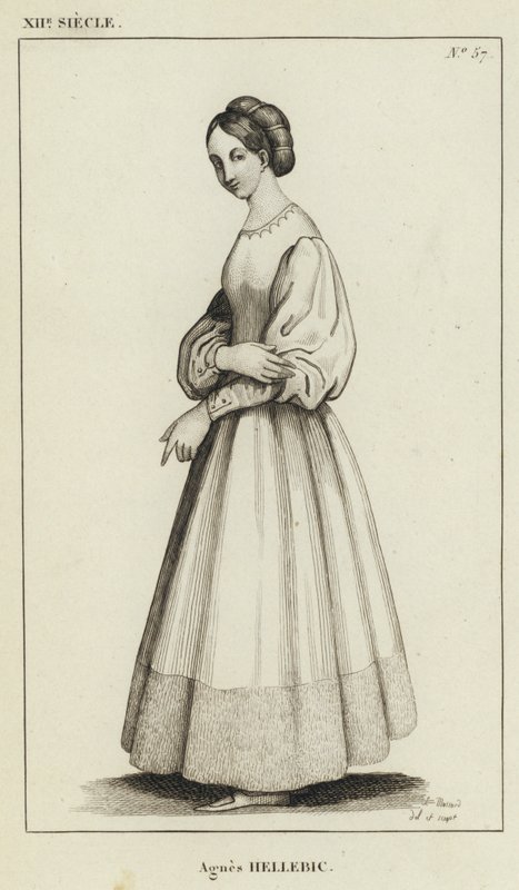 XII Siecle ، Agnes Hellebic (نقش) بواسطة المدرسة الفرنسية