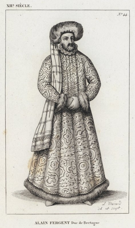 XII Siecle ، Alain Fergent ، Duc de Bretagne (نقش) بواسطة المدرسة الفرنسية
