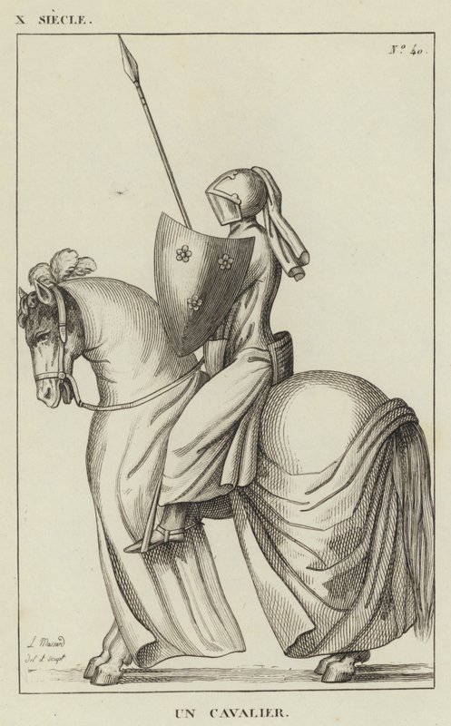 X Siecle ، Un Cavalier (نقش) بواسطة المدرسة الفرنسية