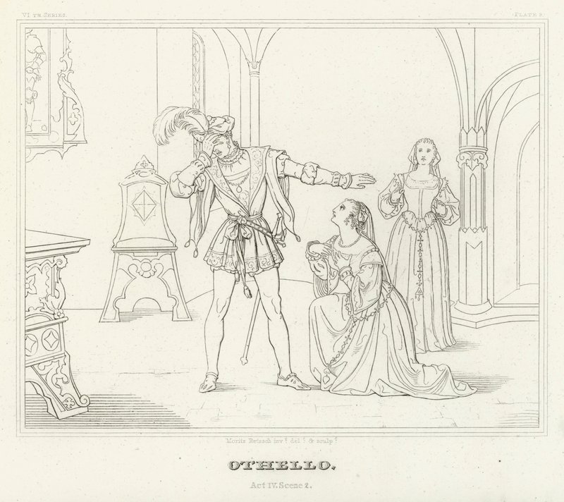 Othello, Act IV, Scene 2 (engraving) بواسطة فريدريش أوجست موريتز ريتزش