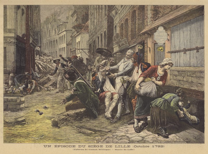 حلقة من حصار ليل (أكتوبر 1792) بواسطة جاستون ميلينج