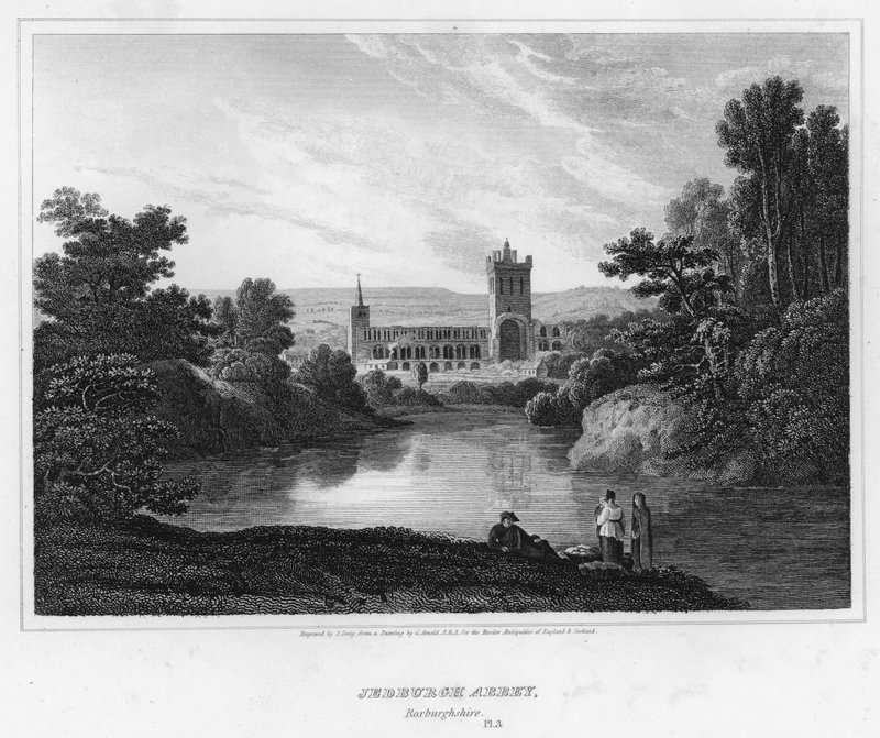Jedburgh Abbey ، Roxburghshire (نقش) بواسطة جورج (بعد) أرنالد