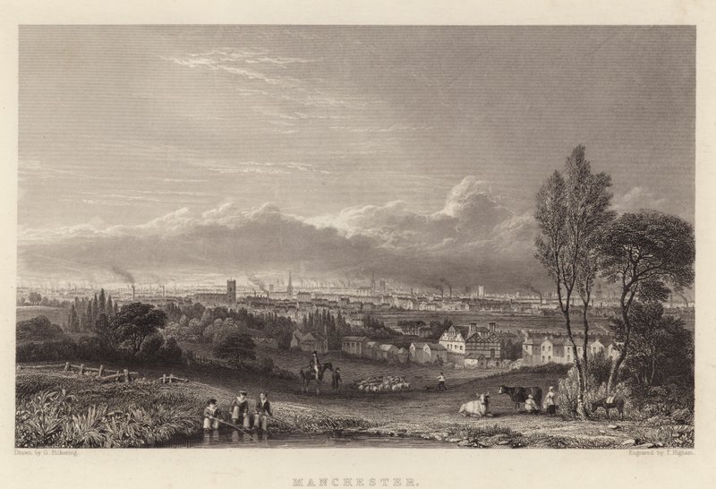 Manchester (engraving) بواسطة جورج (بعد) بيكرينغ