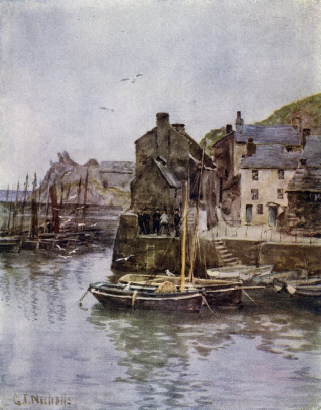 Polperro (لون ليثو) بواسطة جورج فرانك نيكولز