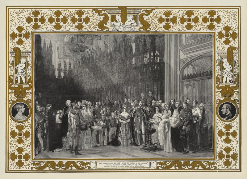 تعميد أمير ويلز في كنيسة سانت جورج ، قلعة وندسور ، 25 يناير 1842 بواسطة جورج هايتر