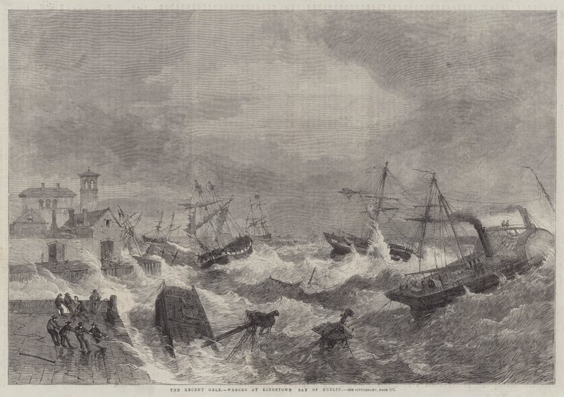 The Last Gale ، حطام السفن في Kingstown ، خليج دبلن بواسطة جورج هنري اندروز