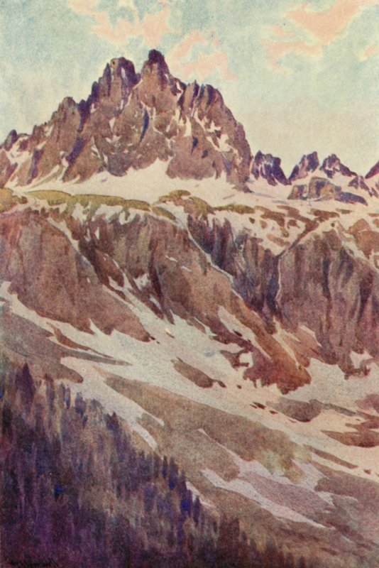 The Aiguilles Rouges ، أمسية مايو (لون ليثو) بواسطة جورج جاكسون فليمويل