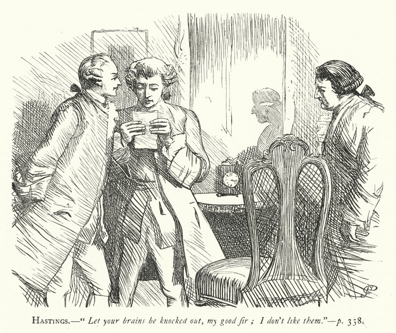 رسم توضيحي لـ She Stoops to Conquer (نقش) بواسطة جورج جون بينويل
