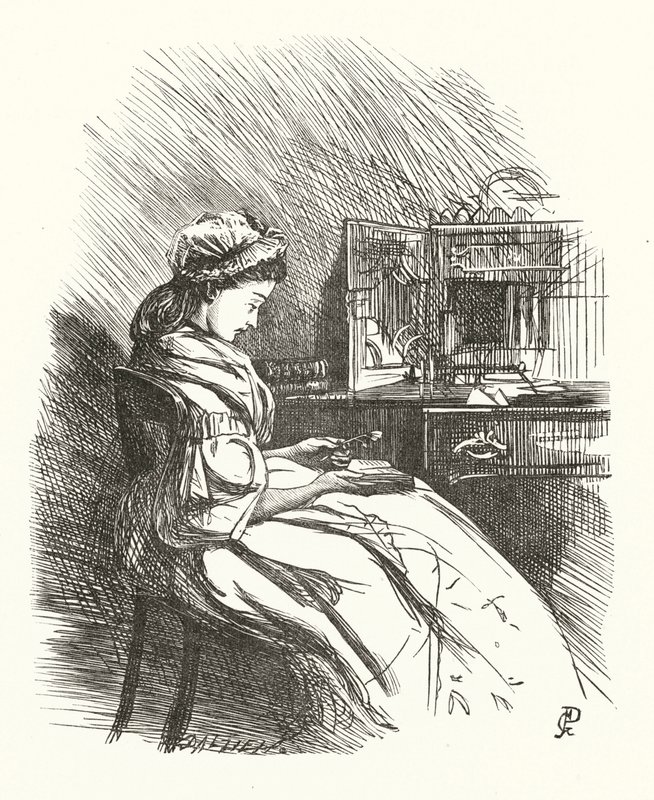 رسم توضيحي لـ Stanzas على امرأة (طباعة) بواسطة جورج جون بينويل