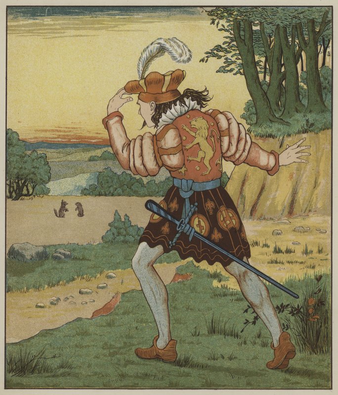 رسم توضيحي لـ Rumpelstiltskin بواسطة The Brothers Grimm بواسطة جورج ر. هالكيت