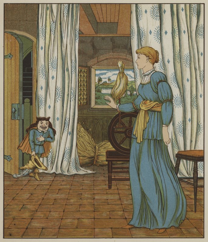 رسم توضيحي لـ Rumpelstiltskin بواسطة The Brothers Grimm بواسطة جورج ر. هالكيت