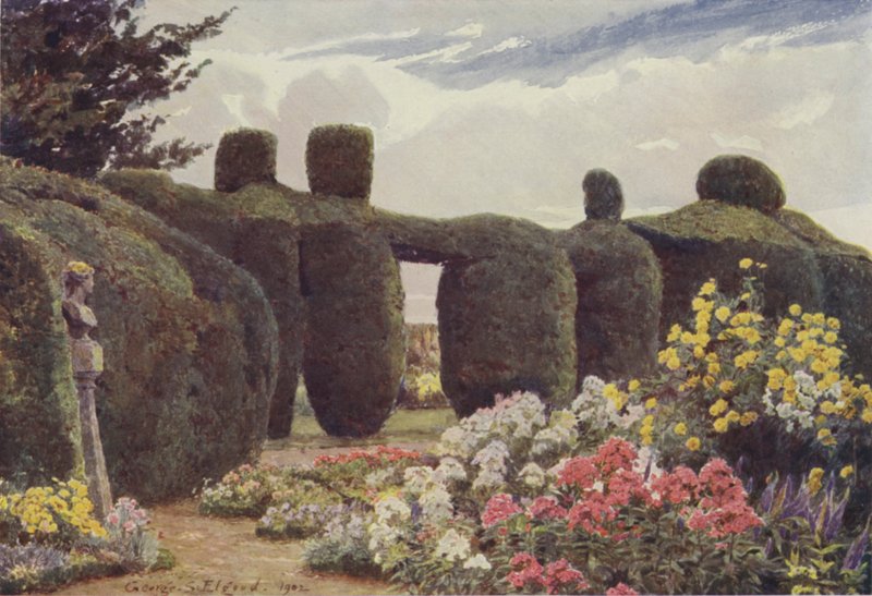 The Yew Hedge، Campsey Ashe بواسطة جورج صموئيل الجود