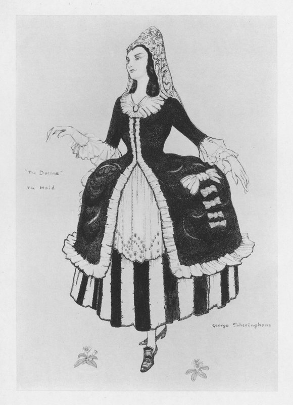 رسم توضيحي لـ The Duenna بواسطة Sheridan (لون ليثو) بواسطة جورج شيرينغهام