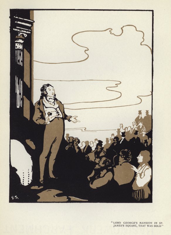 رسم توضيحي لـ Happy Hypocrite بواسطة Max Beerbohm (لون ليثو) بواسطة جورج شيرينغهام