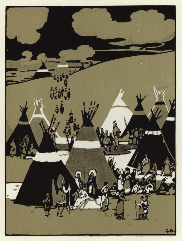 In the evening they came to a camp (colour litho) بواسطة جورج شيرينغهام