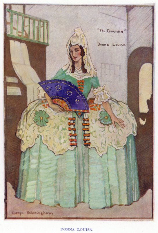 The Duenna by Sheridan: Donna Louisa (colour litho) بواسطة جورج شيرينغهام