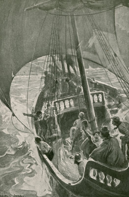 Bartolomeu Diaz Rounds the Southernmost Point of Africa (litho) بواسطة جورج صوبر