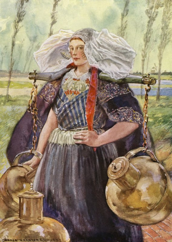 A Zeeland Milkmaid (لون ليثو) بواسطة جورج وارتون إدواردز