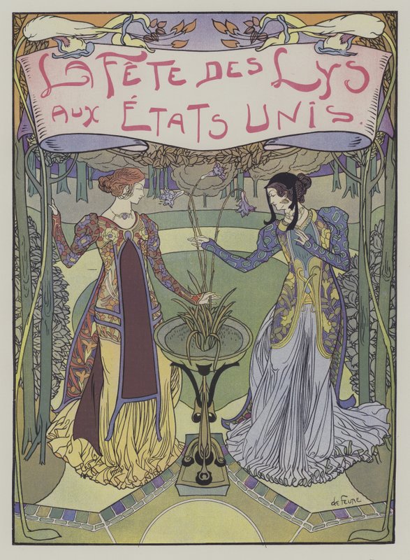 La Fete des Lys في الولايات المتحدة (مهرجان الزنابق في الولايات المتحدة) بواسطة جورج دي فيور