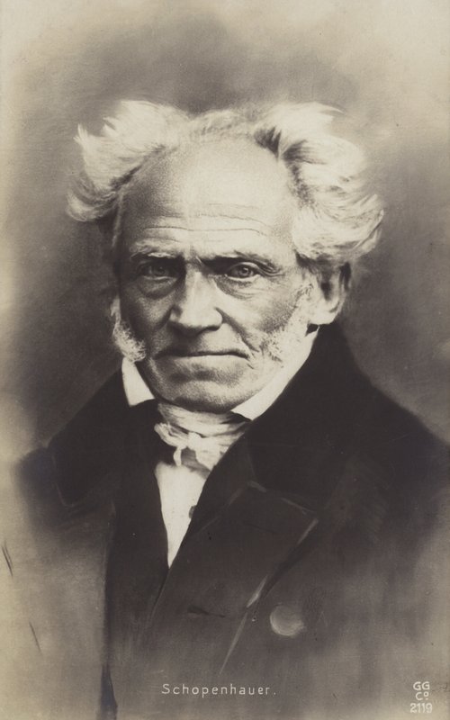 آرثر شوبنهاور (1788-1860)، فيلسوف ألماني (صورة فوتوغرافية بالأبيض والأسود) بواسطة مصور ألماني