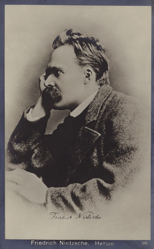 فريدريك نيتشه (1844-1900)، فيلسوف وكاتب ألماني (صورة بالأبيض والأسود) بواسطة مصور ألماني