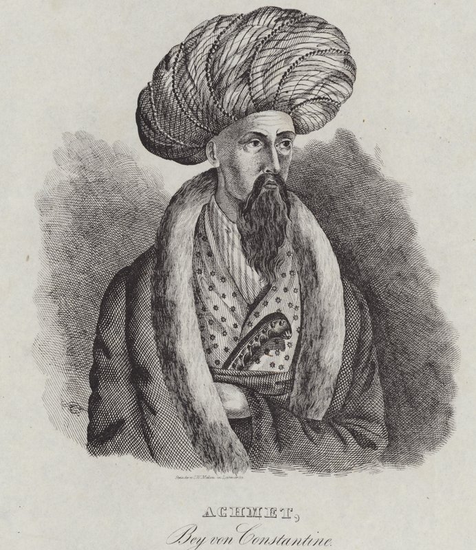 أحمد بك من قسنطينة 1839 بواسطة المدرسة الألمانية
