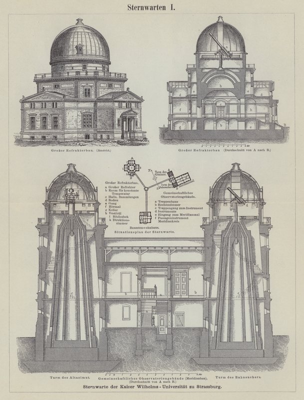 Astronomical observatories (engraving) بواسطة المدرسة الألمانية