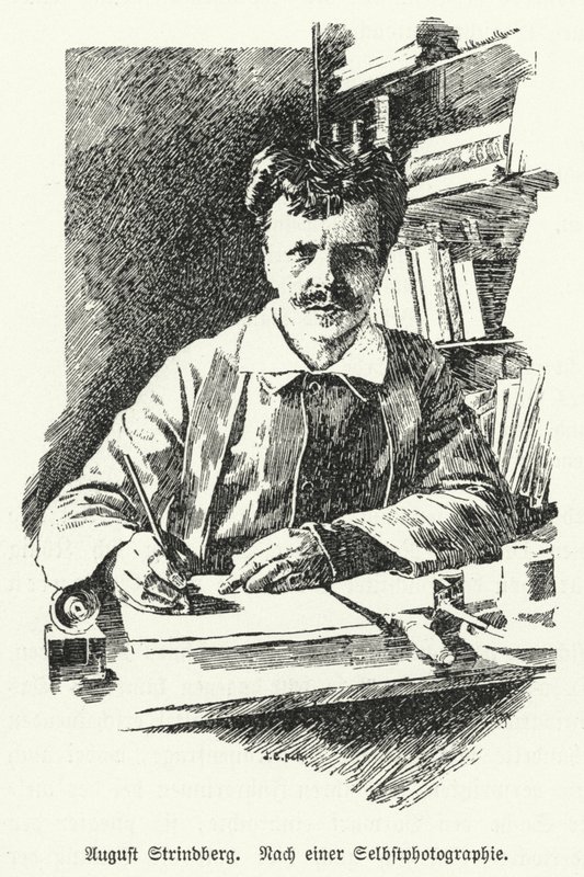 August Strindberg ، كاتب مسرحي وروائي وشاعر وفنان سويدي بواسطة المدرسة الألمانية