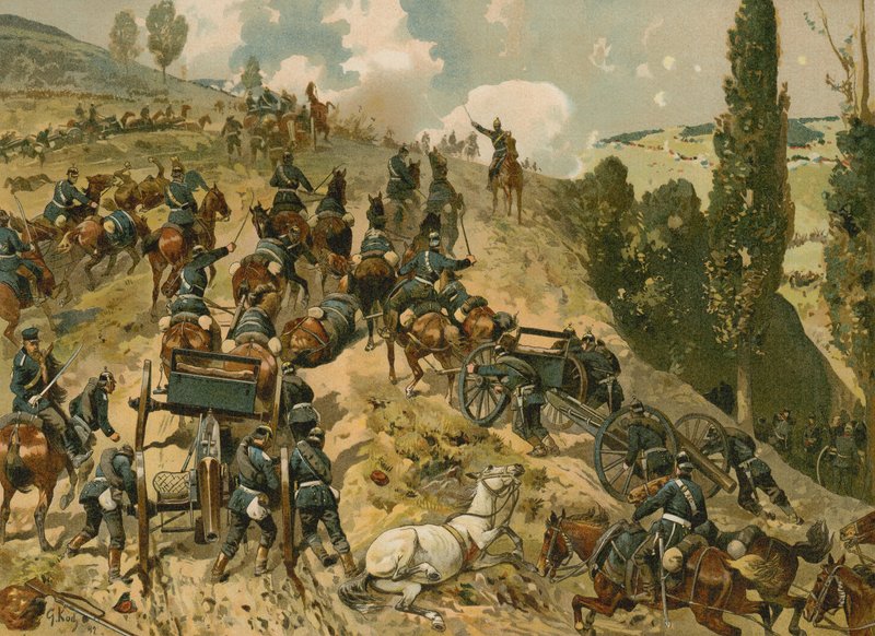 معركة Spicheren ، الحرب الفرنسية البروسية ، 6 أغسطس 1870 بواسطة المدرسة الألمانية