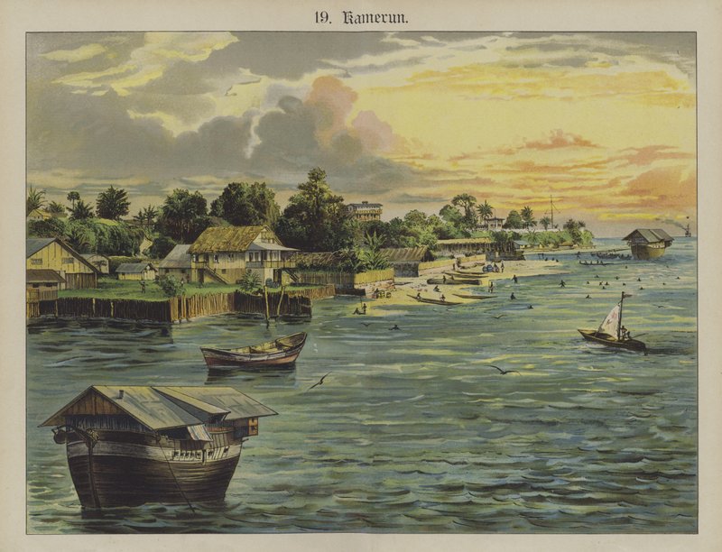 Cameroon, Central Africa (colour litho) بواسطة المدرسة الألمانية