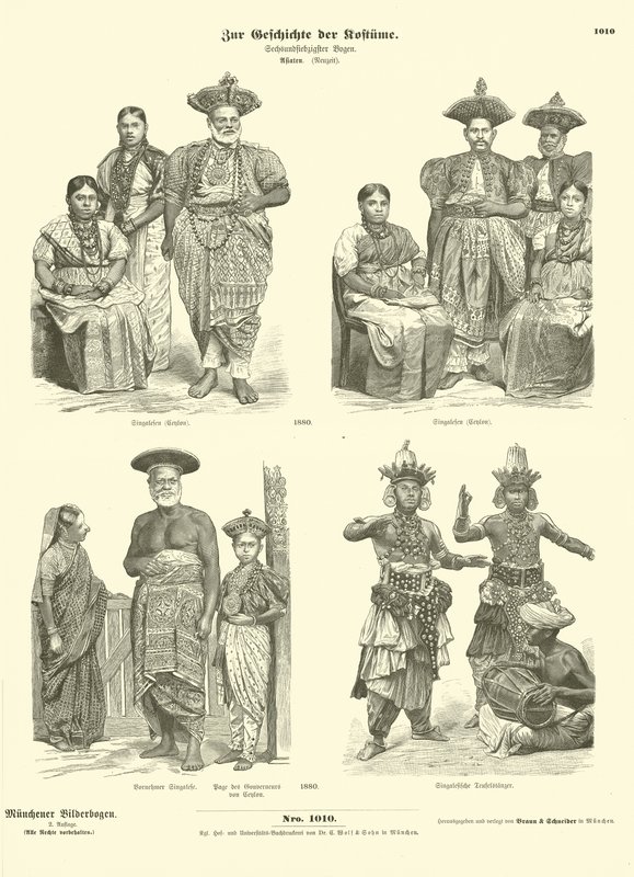 أزياء سيلانية ، 1880 بواسطة المدرسة الألمانية