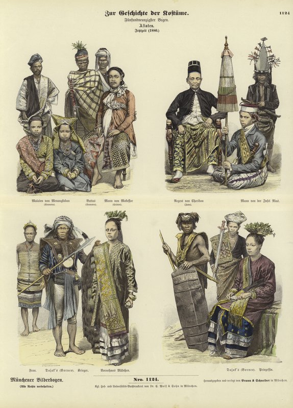 أزياء إندونيسيا ، 1880 بواسطة المدرسة الألمانية