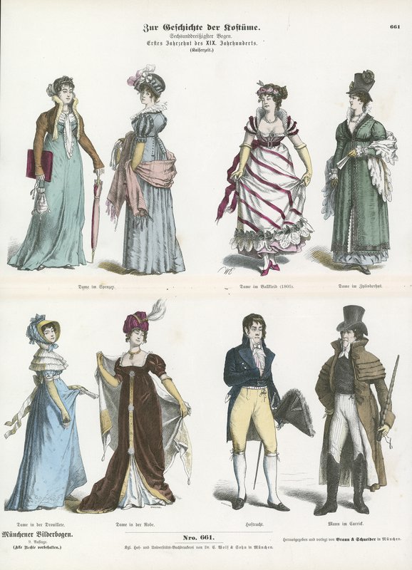 أزياء 1800s بواسطة المدرسة الألمانية