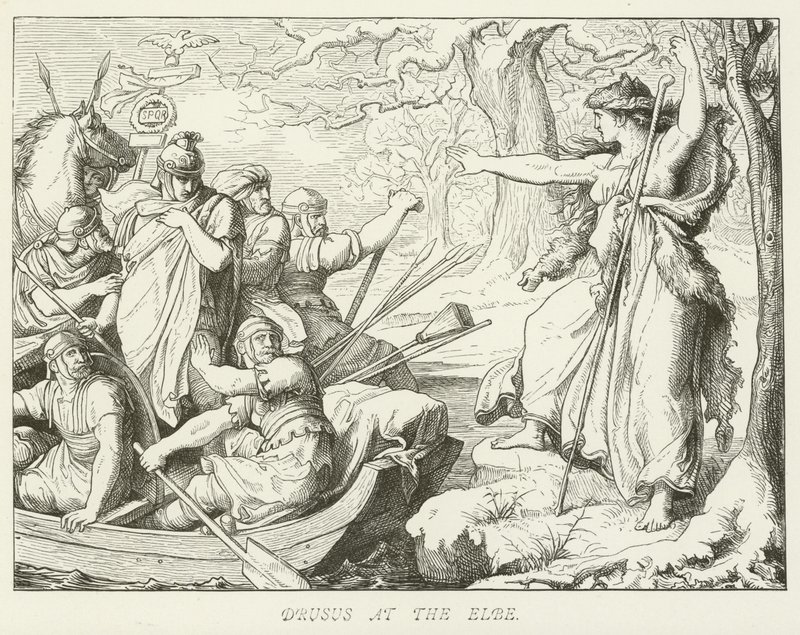 Drusus at the Elbe بواسطة المدرسة الألمانية