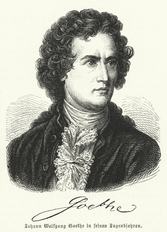 المؤلف الألماني يوهان فولفجانج جوته (1749-1832) في شبابه بواسطة المدرسة الألمانية