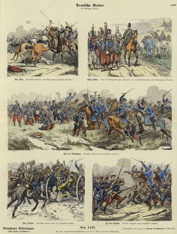 سلاح الفرسان الألماني للحرب الفرنسية البروسية 1870-1871 بواسطة المدرسة الألمانية