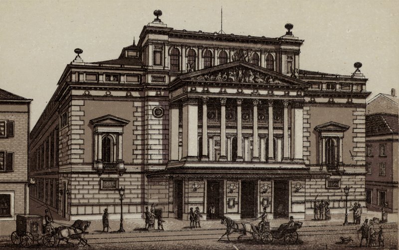 هامبورغ: Stadt-Theatre ، The Theatre (litho) بواسطة المدرسة الألمانية